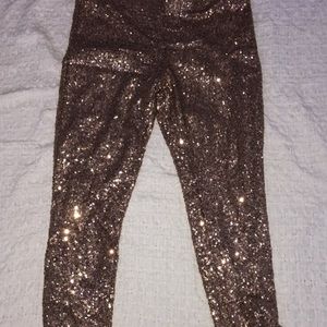 BEAUTIFUL FULL SPARKLY GOLD SEQUINS PANTS